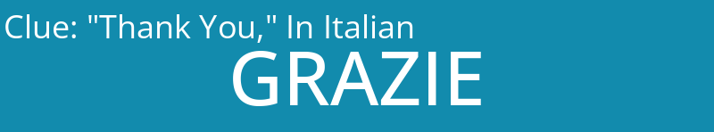 "Thank You," In Italian