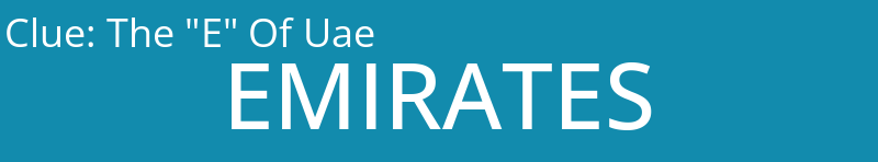 The "E" Of Uae