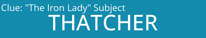 "The Iron Lady" Subject