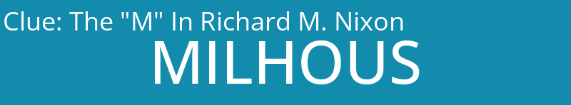 The "M" In Richard M. Nixon