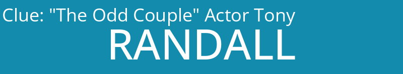 "The Odd Couple" Actor Tony
