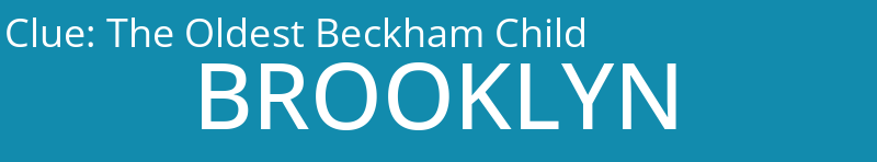 The Oldest Beckham Child