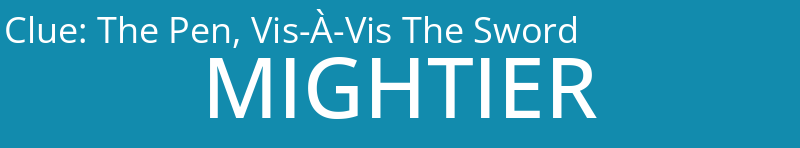 The Pen, Vis-À-Vis The Sword