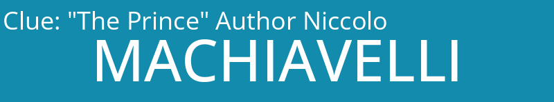 "The Prince" Author Niccolo