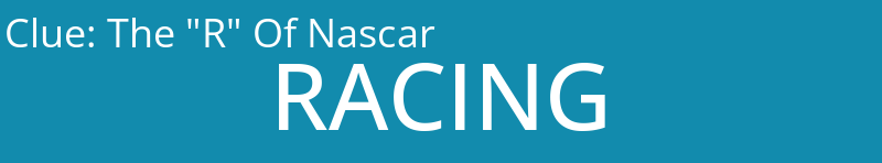 The "R" Of Nascar