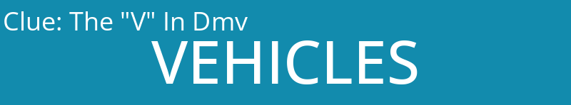 The "V" In Dmv