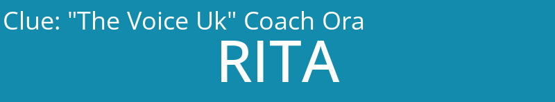 "The Voice Uk" Coach Ora
