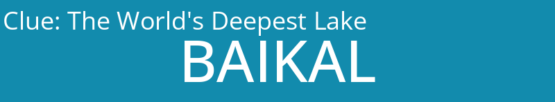 The World's Deepest Lake