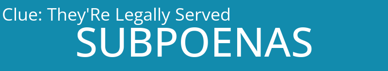 They'Re Legally Served