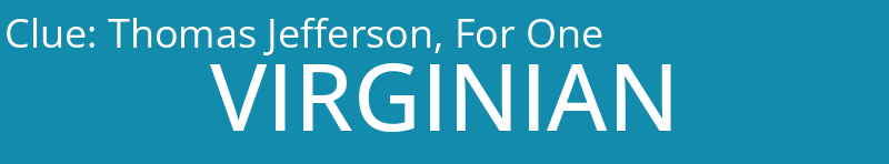 Thomas Jefferson, For One