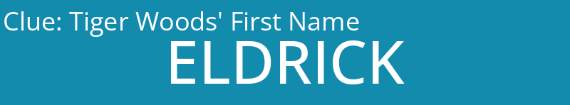 Tiger Woods' First Name