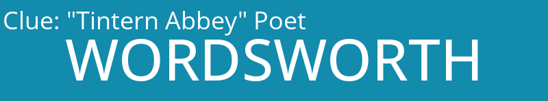 "Tintern Abbey" Poet