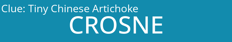 Tiny Chinese Artichoke