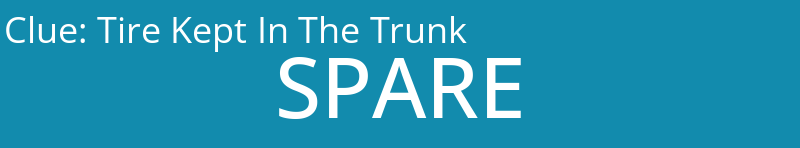 Tire Kept In The Trunk