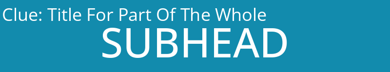 Title For Part Of The Whole