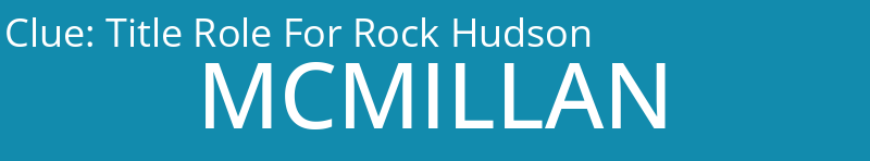 Title Role For Rock Hudson