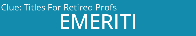 Titles For Retired Profs