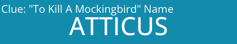 "To Kill A Mockingbird" Name