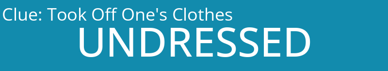 Took Off One's Clothes