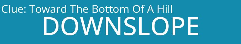 Toward The Bottom Of A Hill