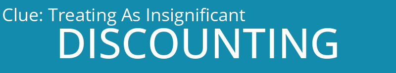 Treating As Insignificant