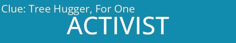 Tree Hugger, For One