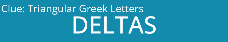 Triangular Greek Letters