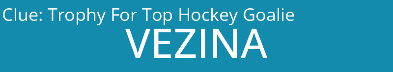 Trophy For Top Hockey Goalie
