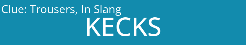 Trousers, In Slang