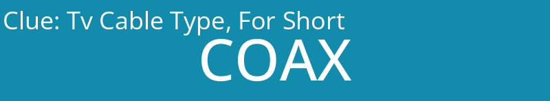 Tv Cable Type, For Short