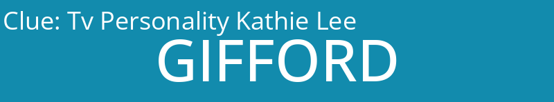 Tv Personality Kathie Lee