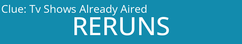 Tv Shows Already Aired