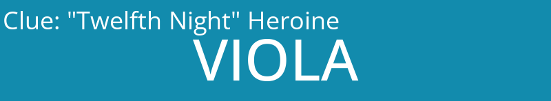 "Twelfth Night" Heroine