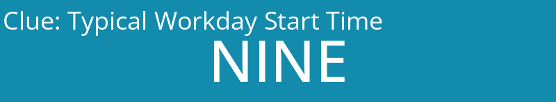 Typical Workday Start Time