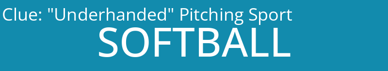 "Underhanded" Pitching Sport