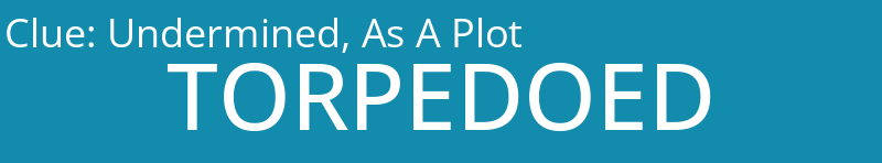 Undermined, As A Plot
