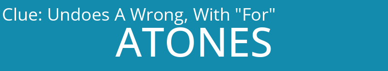 Undoes A Wrong, With "For"