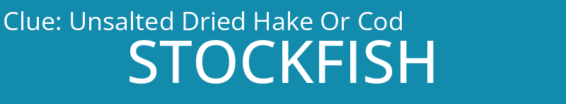 Unsalted Dried Hake Or Cod