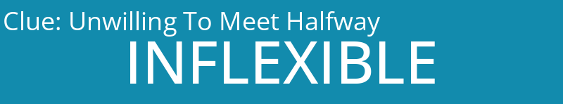 Unwilling To Meet Halfway