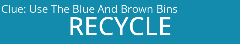 Use The Blue And Brown Bins