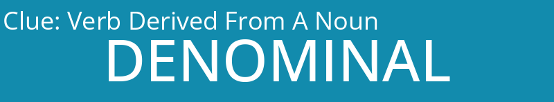 Verb Derived From A Noun