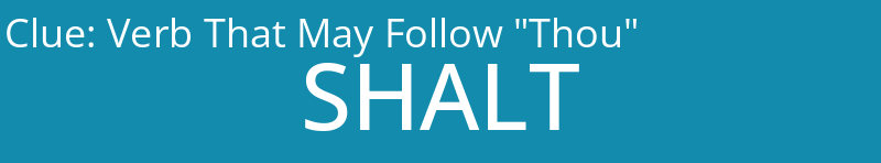 Verb That May Follow "Thou"