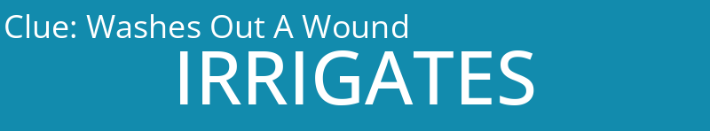 Washes Out A Wound