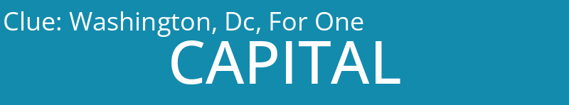 Washington, Dc, For One