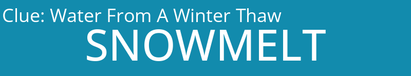 Water From A Winter Thaw