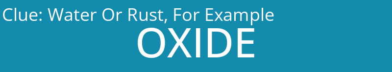 Water Or Rust, For Example