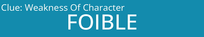 Weakness Of Character
