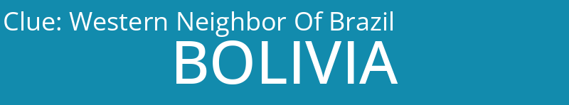 Western Neighbor Of Brazil