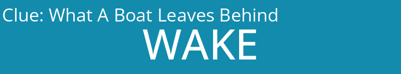 What A Boat Leaves Behind