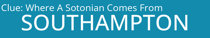 Where A Sotonian Comes From